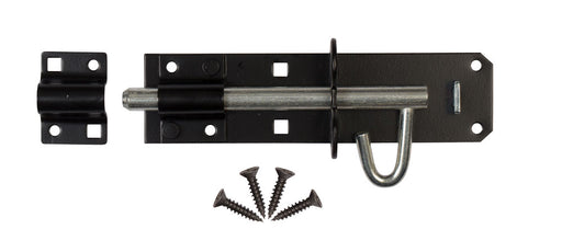 Padlock Bolt - Black Plated 100mm