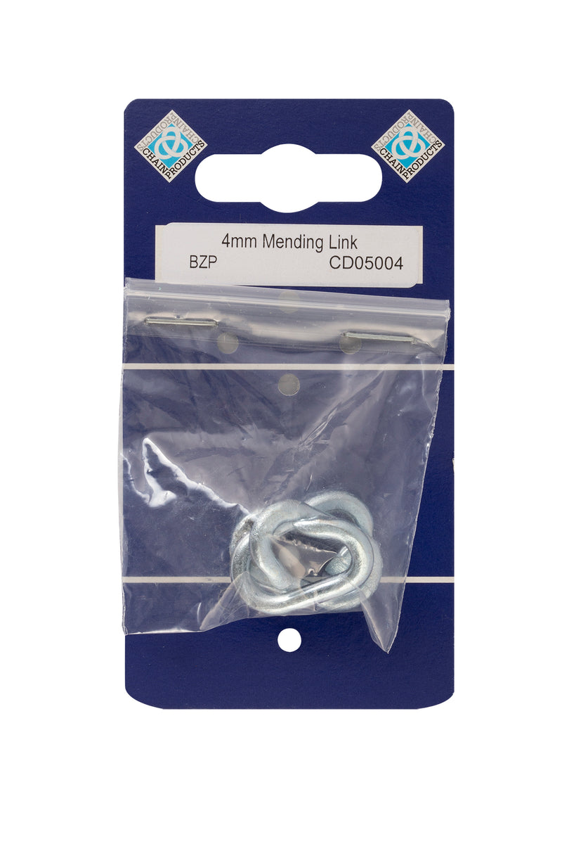 Mending Links - Zinc Plated - Card of 2 4mm