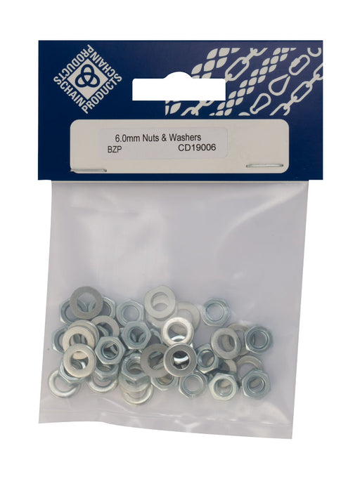 Nuts & Washers - Zinc Plated 6mm