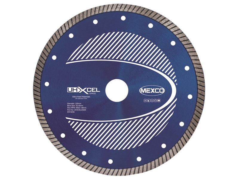 MEXCO - UHXCEL Ultra Hard Materials Diamond Blade 230 x 25.4mm