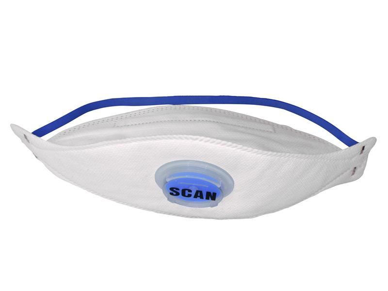 Scan Tri Fold Valved Disposable Mask FFP2 (Pack 3) Scan - RockBottom Nothampton