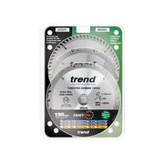 Trend CraftPro Saw Blade 190 x 30mm x 24T/40T/60T (Pack 3) Trend - RockBottom Northampton