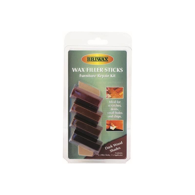 Briwax Wax Filler Sticks Dark Wood Shades (Pack 4) Briwax - RockBottom Northampton