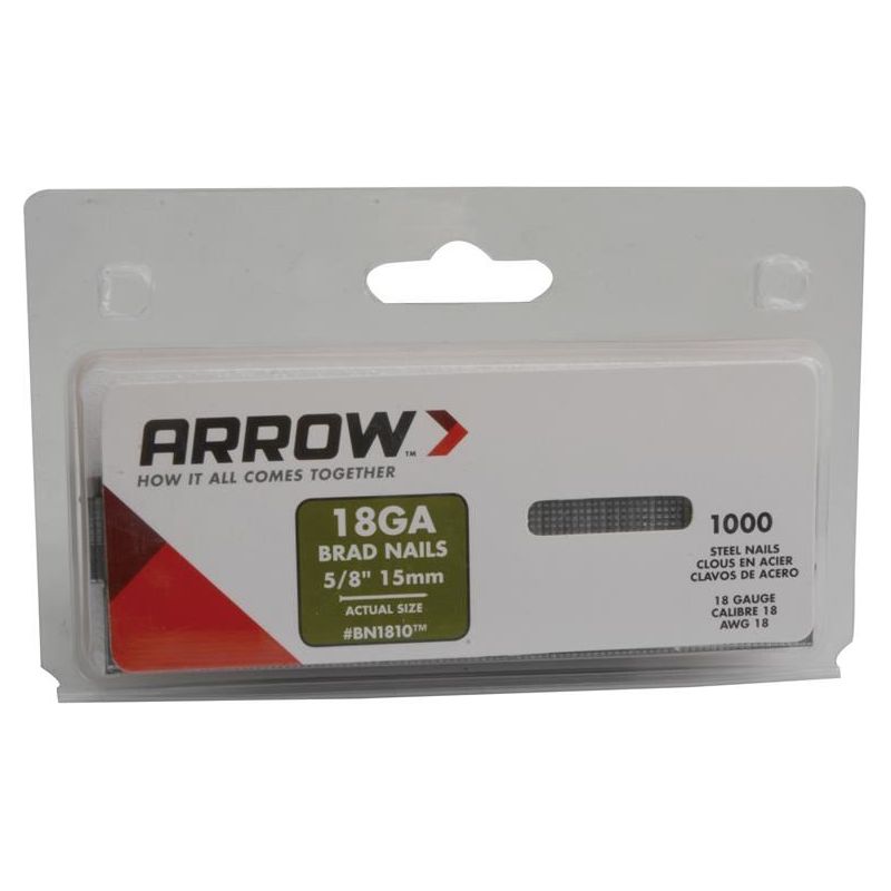 Arrow BN1810 Brad Nails 15mm (Pack 1000) Arrow - RockBottom Northampton 
