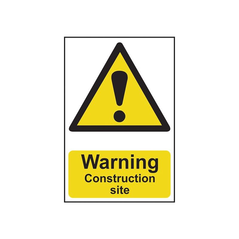 Scan Warning Construction Site - PVC Sign 200 x 300mm Scan - RockBottom Nothampton