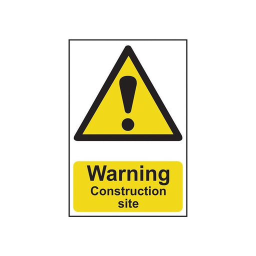 Scan Warning Construction Site - PVC Sign 200 x 300mm Scan - RockBottom Nothampton