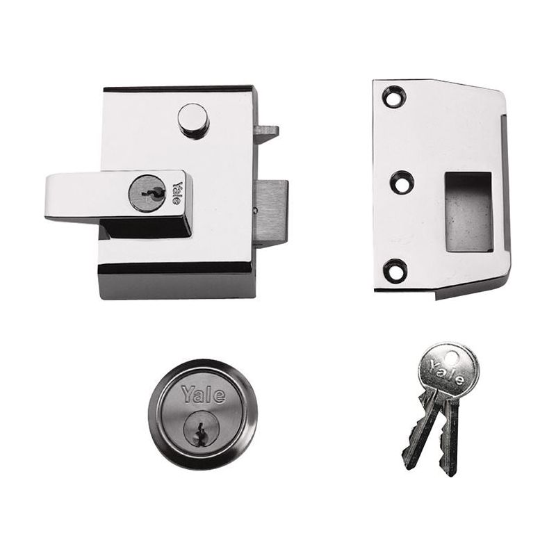 Yale Locks P2 Double Locking Nightlatch 40mm Backset DMG/PB Finish Visi Yale Locks - RockBottom Northampton