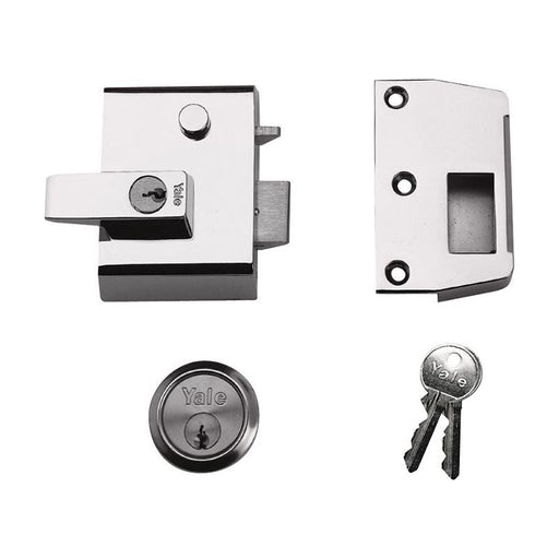 Yale Locks P2 Double Locking Nightlatch 40mm Backset DMG/PB Finish Visi Yale Locks - RockBottom Northampton