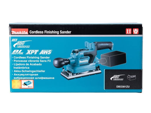 Makita DBO381ZU LXT Finishing Sander 18V Bare Unit Makita - RockBottom Northampton 