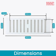 9x3 Adjustable Louvre Vent With Flyscreen White