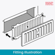 9x3 Adjustable Louvre Vent With Flyscreen White