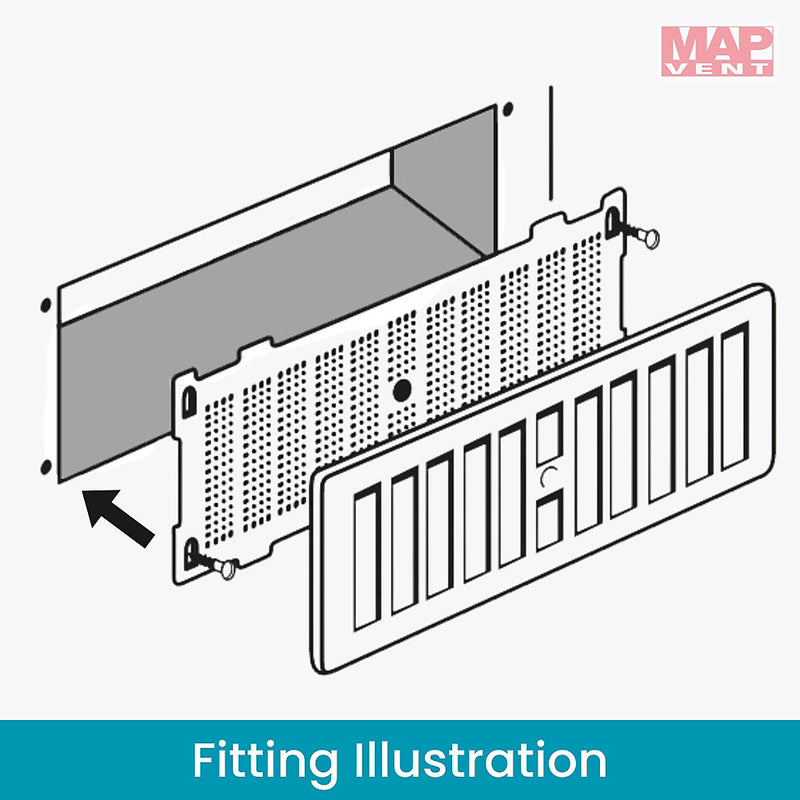 9x3 Adjustable Louvre Vent With Flyscreen White