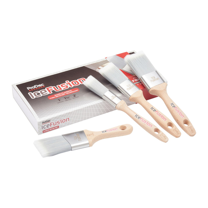 ProDec Advance 3pc Ice Fusion Paint Brush Set + Free 2" Woodworker Brush