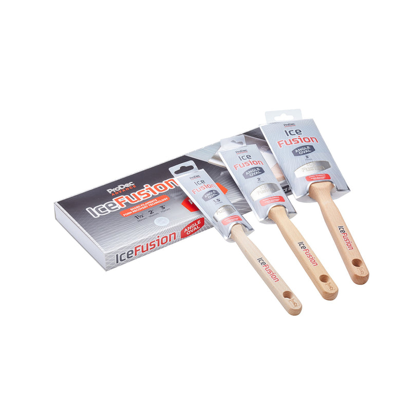 ProDec Advance 3pc Ice Fusion Angle Oval Paint Brush Set