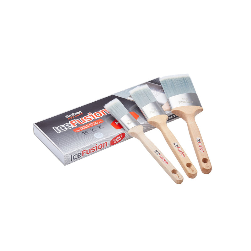 ProDec Advance 3pc Ice Fusion Angle Oval Paint Brush Set