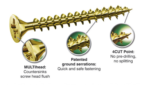 Spax Woodscrews With Yellox Coating Box 200 5.0mm x 40mm