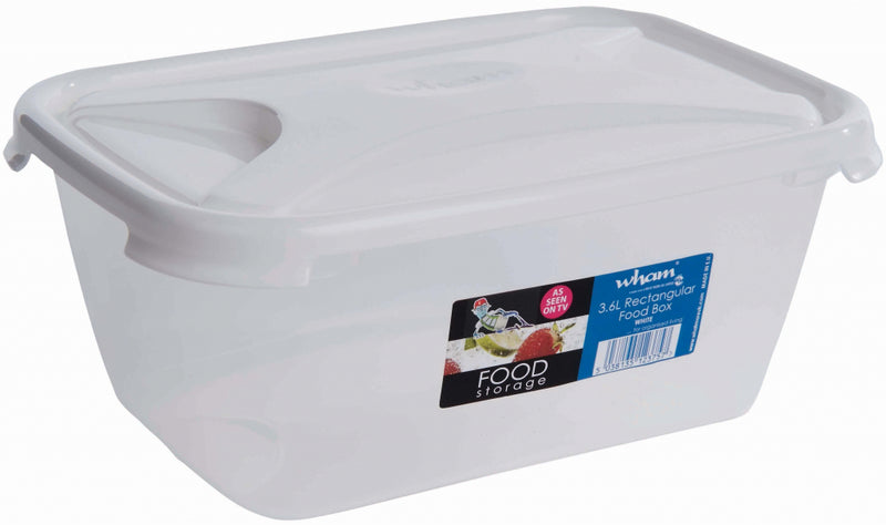 Wham Rectangular Food Storage White 3.6L
