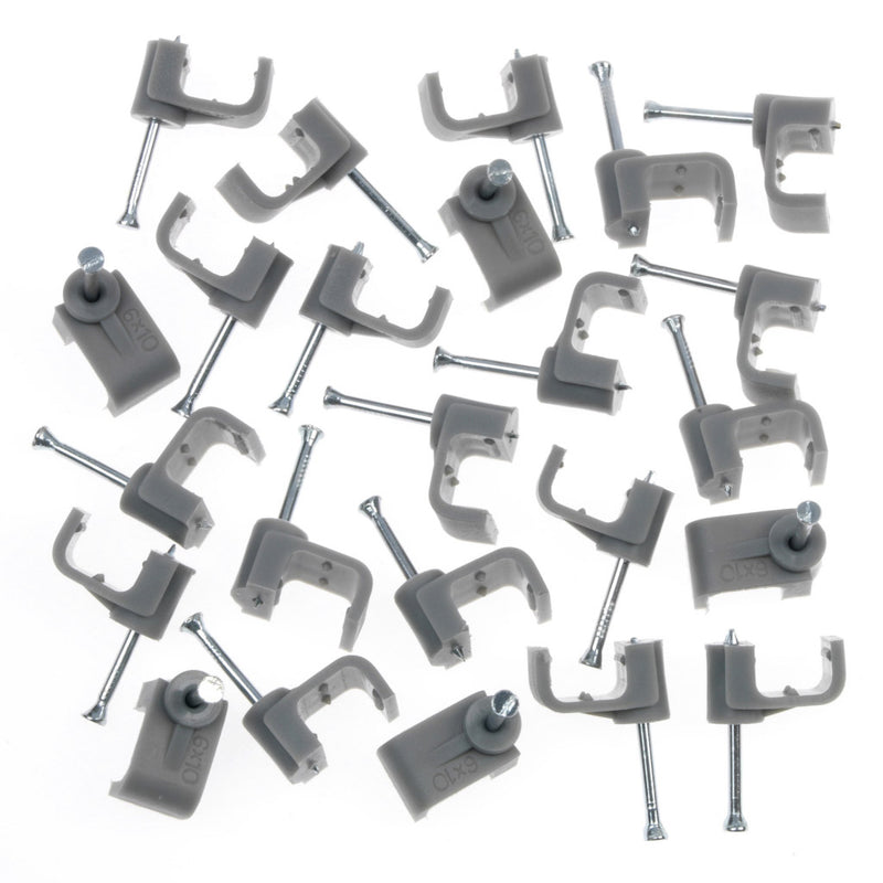 Securlec Cable Clips Flat Pack 20 6mm