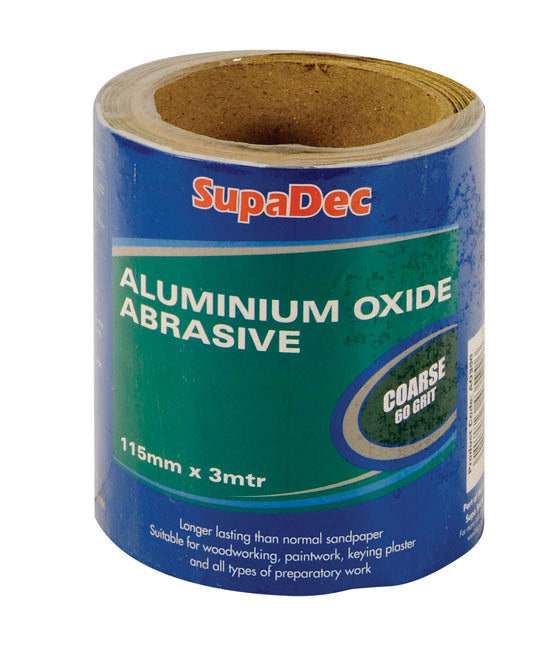 SupaDec Aluminium Oxide Roll Coarse Grade, 60 Grit, 3m