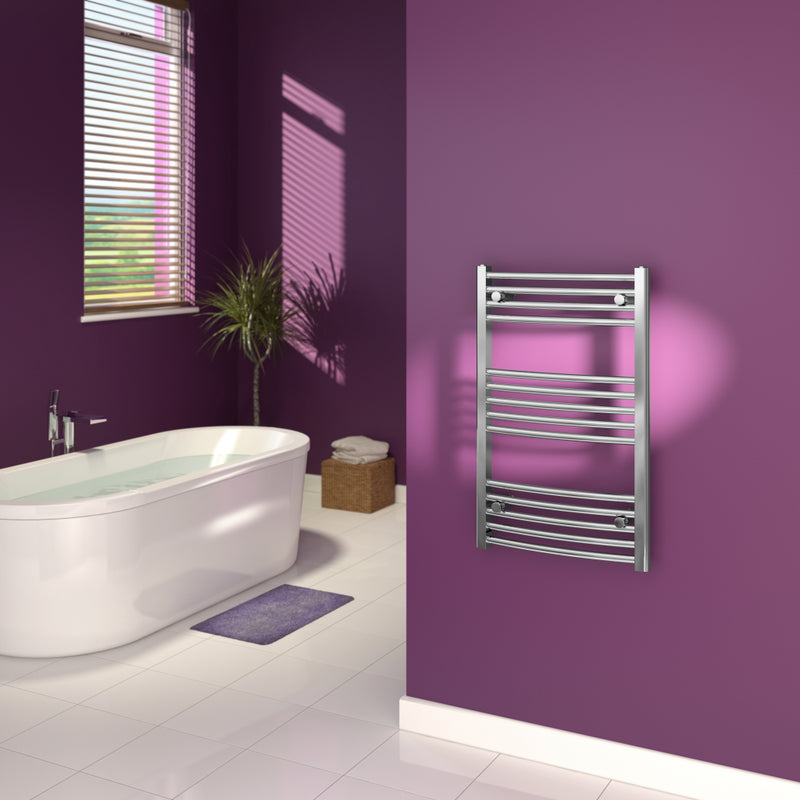 SupaPlumb Chrome Curved Towel Rail 500 x 1200mm