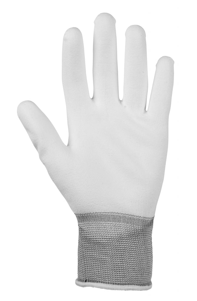 Glenwear White PU Gloves 10 -X Large 12 Pairs