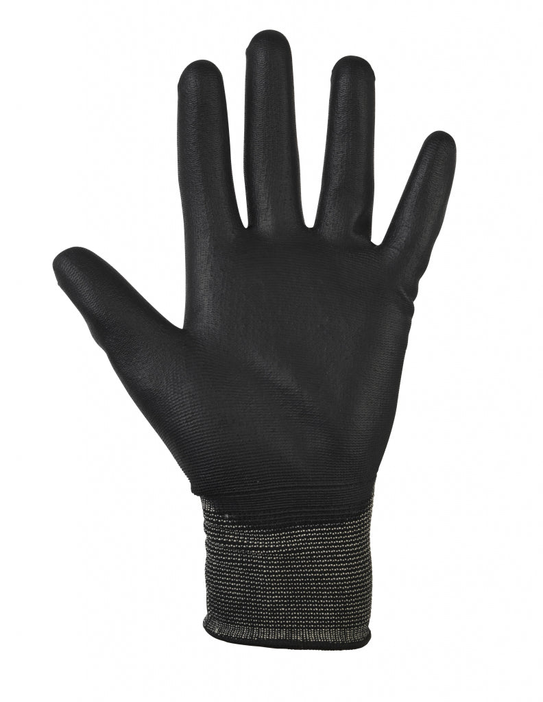 Glenwear Black PU Gloves 10 - XLarge 12 Pairs