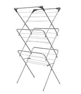 Addis 3 Tier Concertina Clothes Airer with Hooks 16m