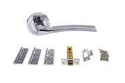 Atlantic Indiana Door Pack Bundle (3" Latch, 3"x2" Hingesx3) - Satin Chrome/Polished Chrome