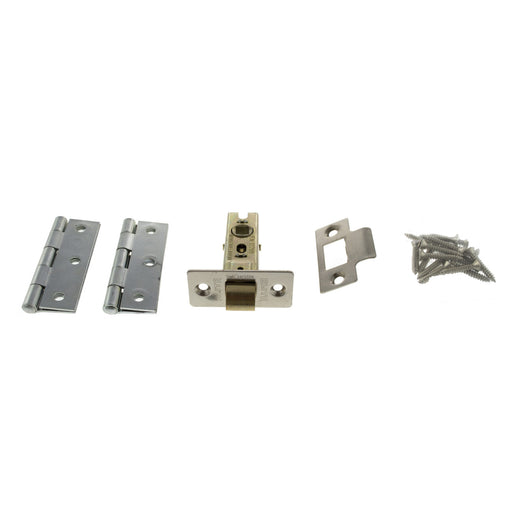 Atlantic Latch Pack [CE] 2.5" (Latch x1) + 3"x2" (Hinge x2) - Polished Nickel