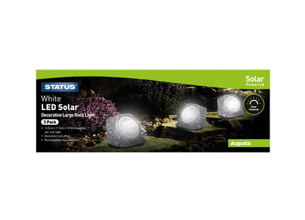 Status Augusta Large Solar Rock 3Pk