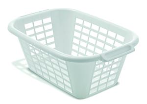 Addis 40L Rectangular Laundry Basket White