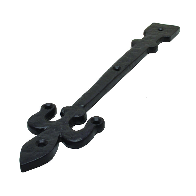 Fleur De Lys Hinge Front, Black, 300mm - Pack of 4