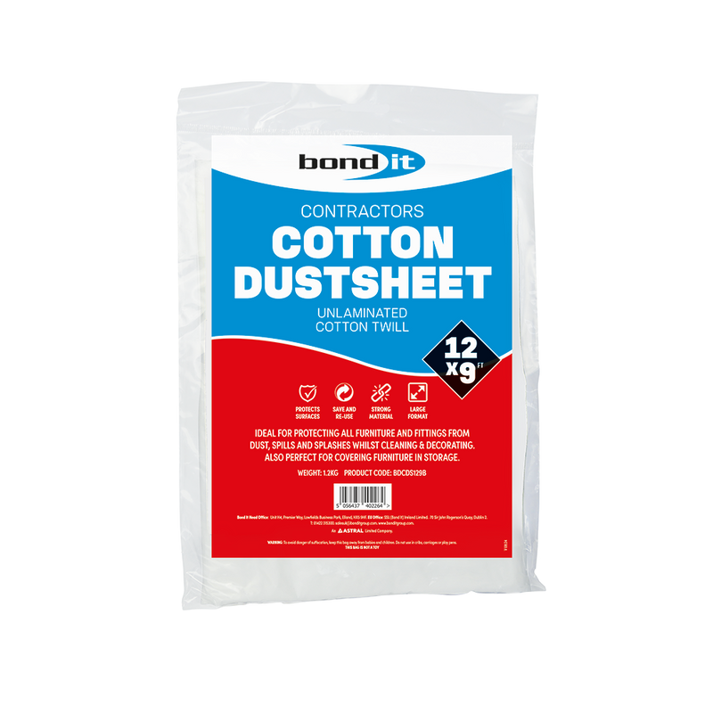 Bond It Heavy Duty Cotton Twill Dust Sheets