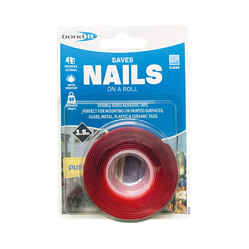 Bond It Saves Nails Double Sided Adhesive Tape 1.5M