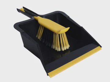 Bulldozer Heavy-duty Dustpan and Brush Set