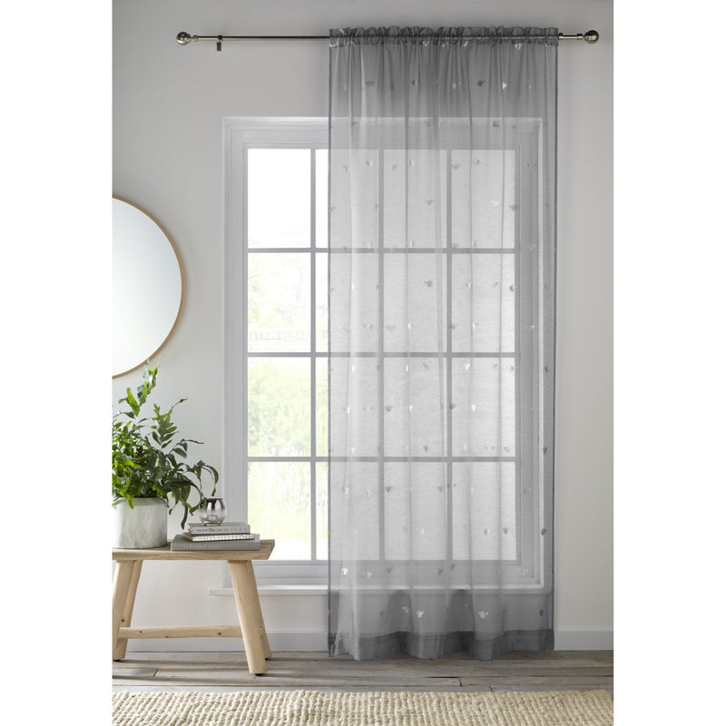 Bee Voile Panel Grey 137Cm