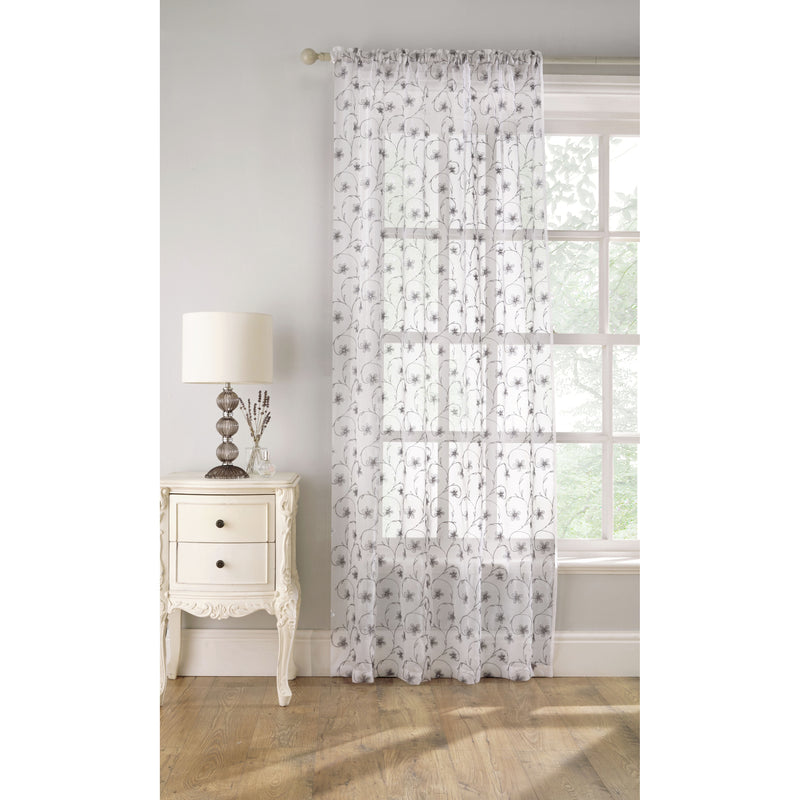 Belle Voile Panel 137cm Grey