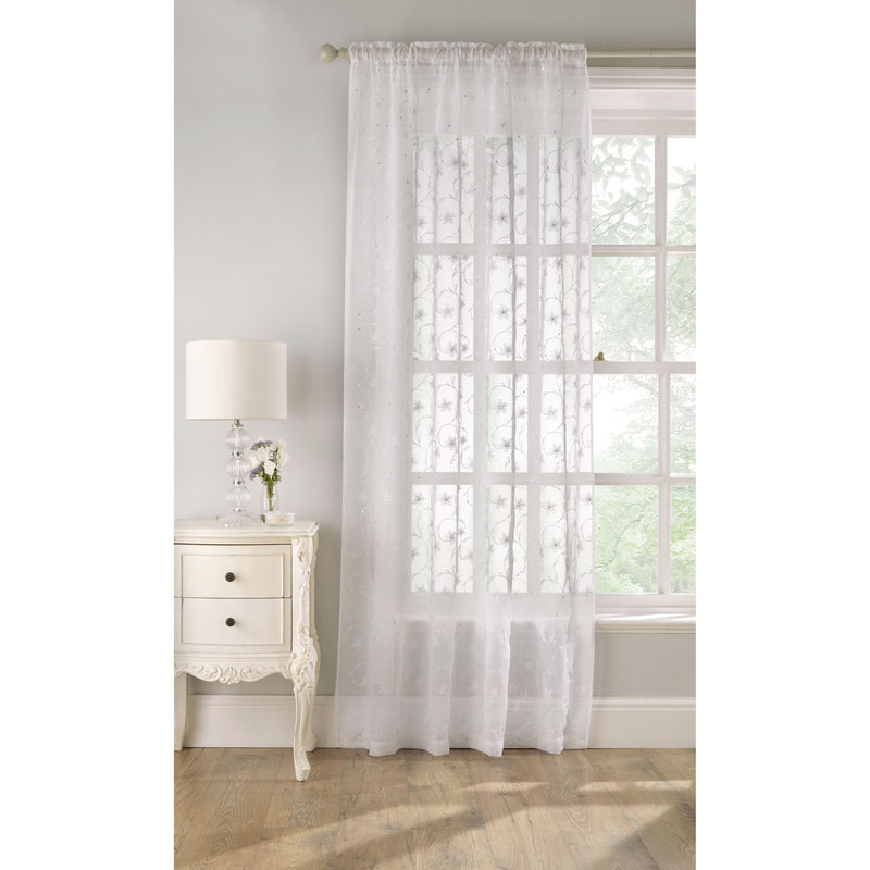 Belle Voile Panel 183cm White