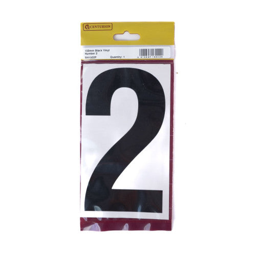 150mm Black Self Adhesive Vinyl Number 2