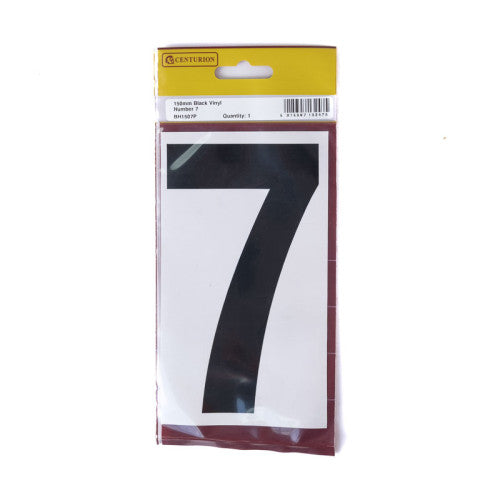 150mm Black Self Adhesive Vinyl Number 7
