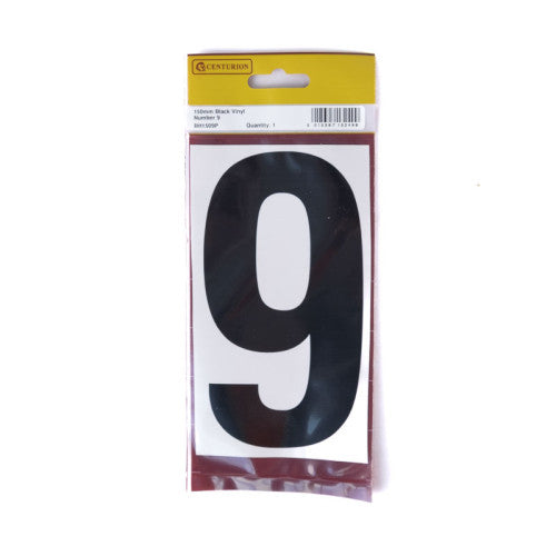 150mm Black Self Adhesive Vinyl Number 9