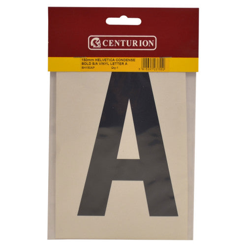 150mm Black Self Adhesive Vinyl Letter A