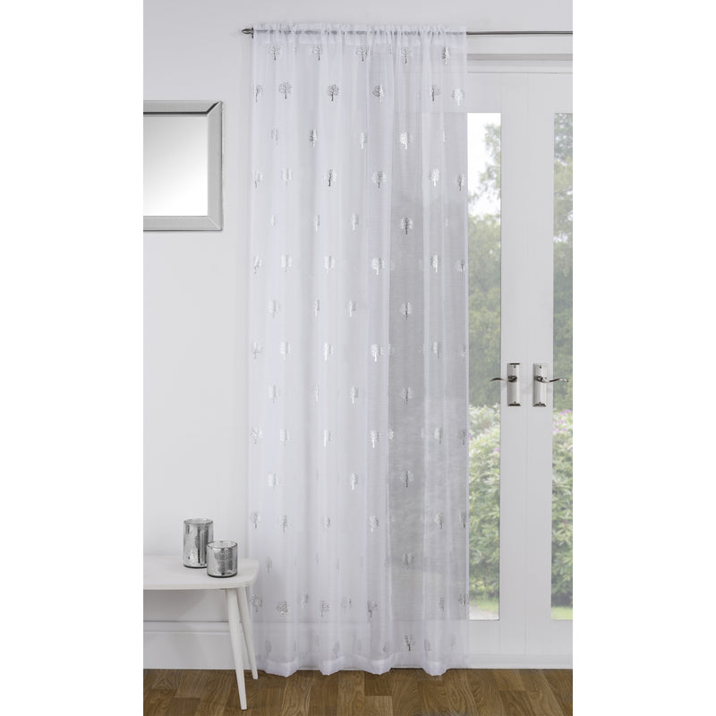 Birch Voile Panel 137Cm White