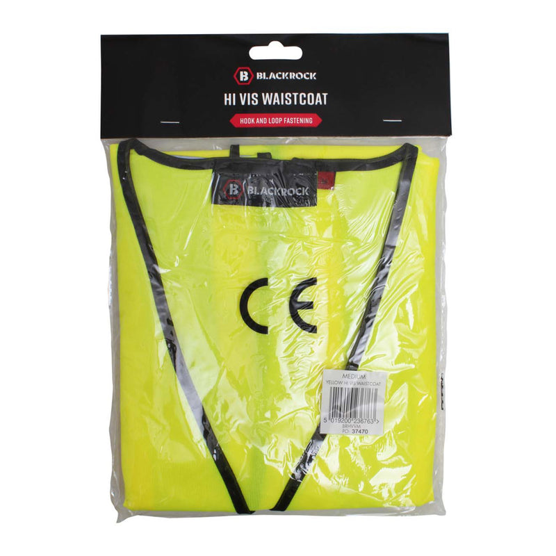 Blackrock Hi-Vis Sleeveless Vest/Waistcoat (carded) - Yellow size 2XL