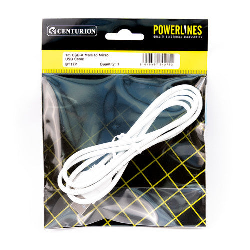1M USB-A Male to Micro USB Cable