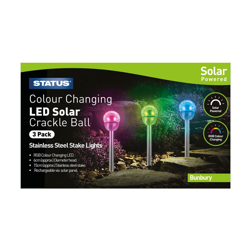 Colour Changing Led Solar Crackle Ball