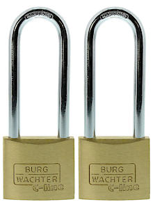 Burg-Wächter Brass Padlock 40mm Keyed Alike - Twin Pack