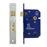 5 Lever Mortice Sashlock 63mm Nickel Plated