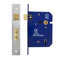 5 Lever Mortice Sashlock 75mm Nickel Plated