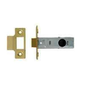 Tubular Mortice Latch 63mm Brass Plated